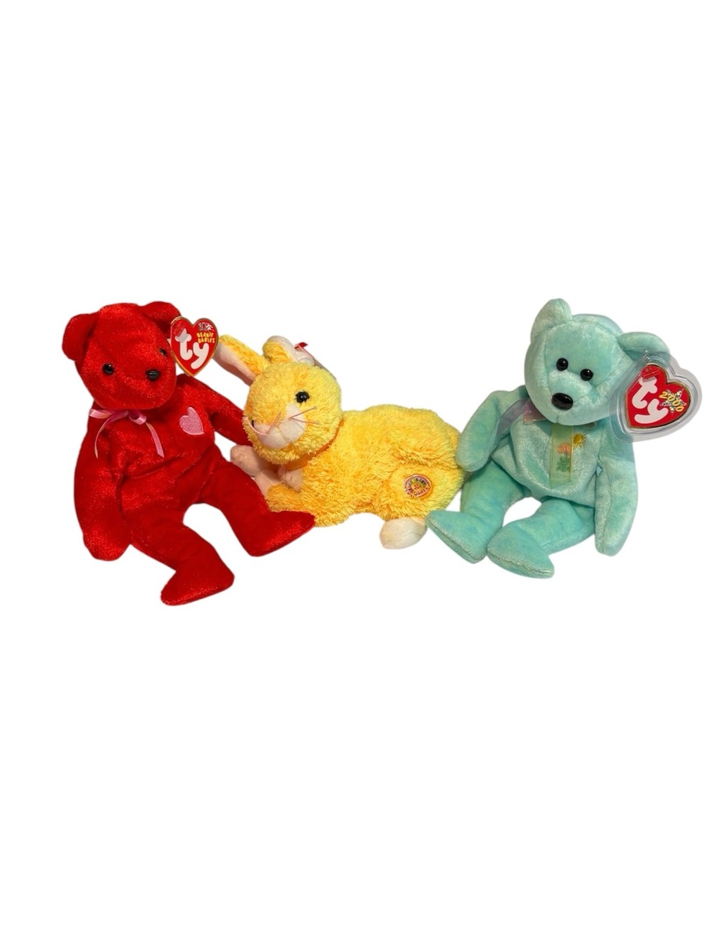 3 Vintage TY Beanie Babies 5-1/2” Long